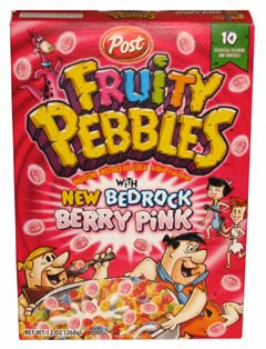 Post Fruity Pebbles with New Bedrock Berry Pink