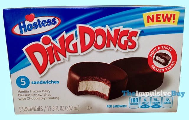 Review Hostess Ding Dongs Frozen Dairy Dessert Sandwiches The Impulsive Buy