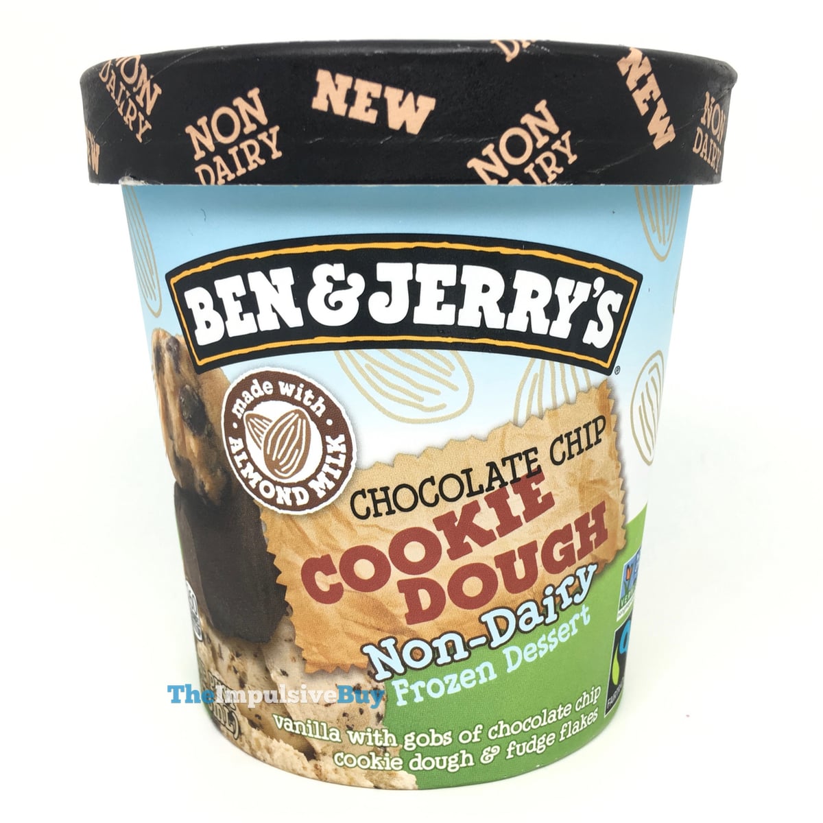 REVIEW Ben & Jerry's Chocolate Chip Cookie Dough Non Dairy Frozen ...
