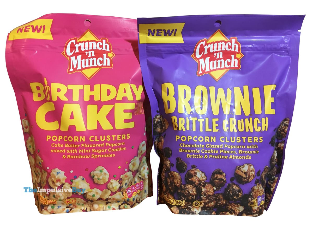 REVIEW: Crunch 'n Munch Popcorn Clusters (Birthday Cake and Brownie Brittle Crunch) - The Impulsive Buy